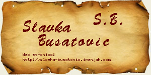 Slavka Bušatović vizit kartica